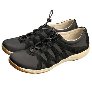 Dansko Shoes Womens Size 41 (10.5-11) Black Harlie Suede Sneakers Walking Tennis